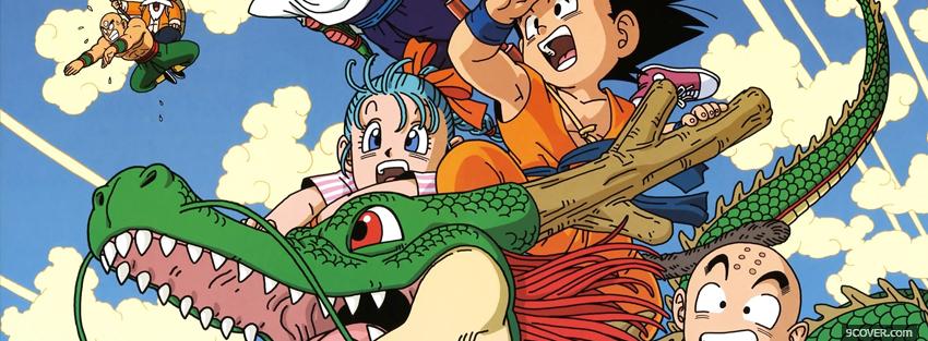 Photo manga dragon ball z with dragon Facebook Cover for Free