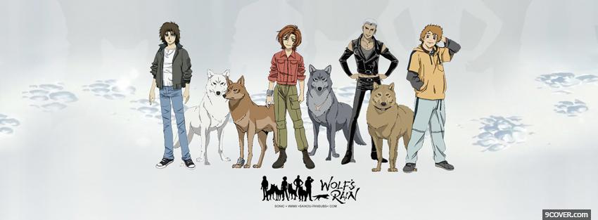 Photo manga wolf srain Facebook Cover for Free