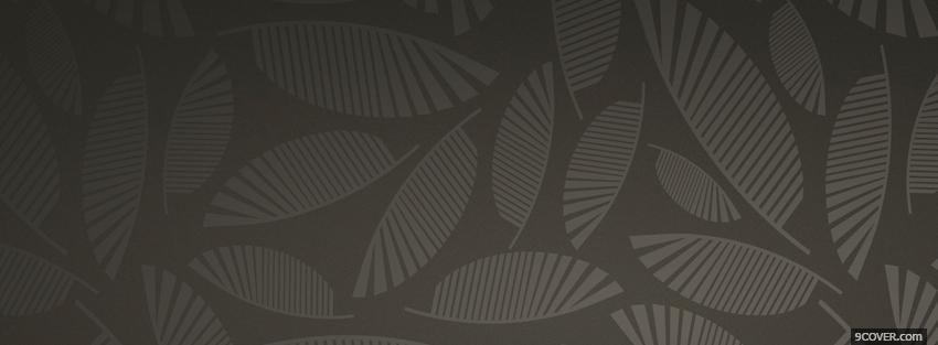 Photo dark abstract leaves Facebook Cover for Free