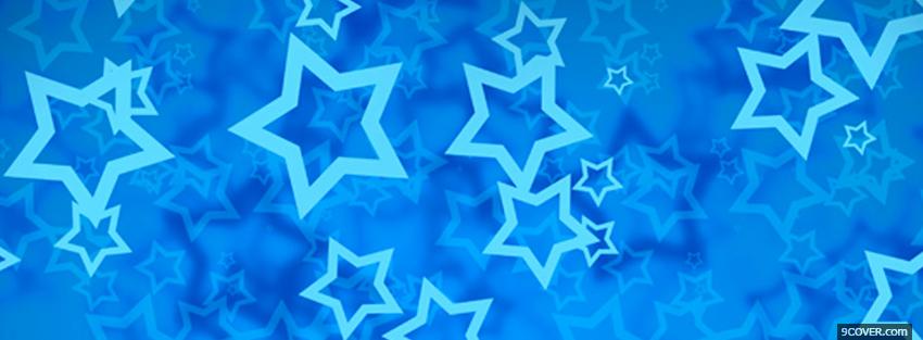 Photo blue abstract stars Facebook Cover for Free