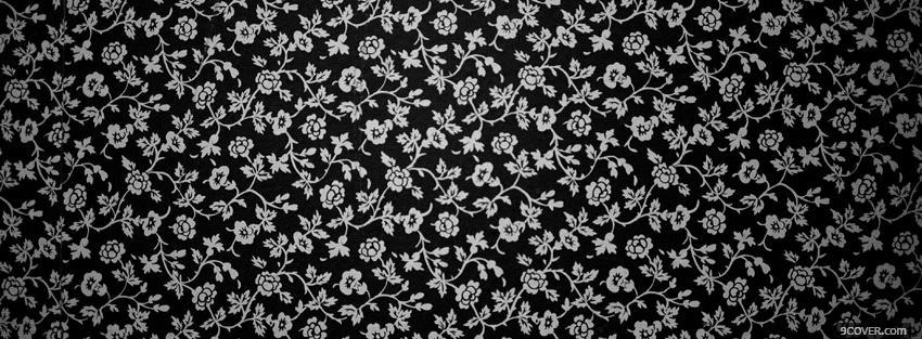 Photo black and white flowers Facebook Cover for Free