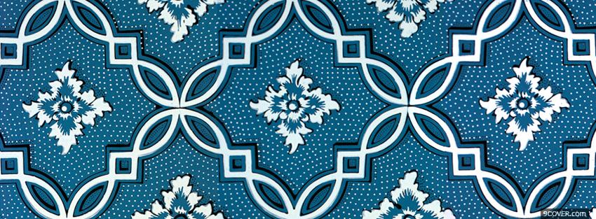 Photo floral white and blue Facebook Cover for Free