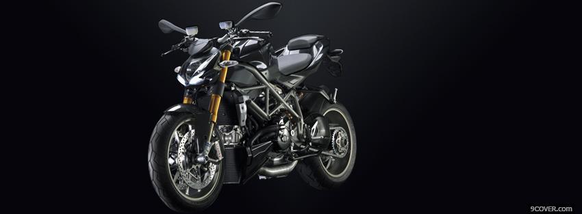 Photo street fighter ducati moto Facebook Cover for Free