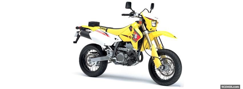 Photo dr z400sm yellow moto Facebook Cover for Free