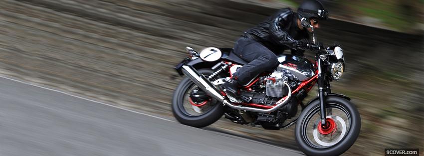 Photo moto guzzi racer Facebook Cover for Free