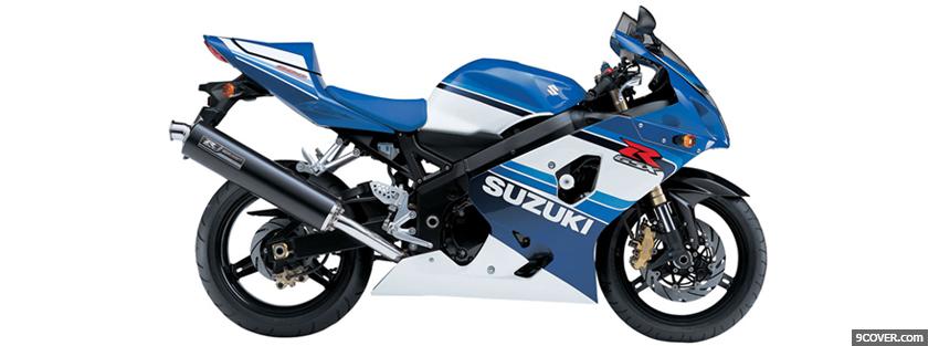 Photo suzuki 2005 blue moto Facebook Cover for Free