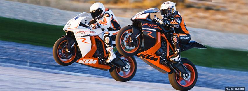 Photo two ktm racing Facebook Cover for Free