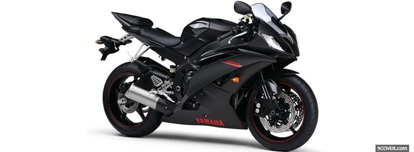 Photo yamaha r6 black moto Facebook Cover for Free