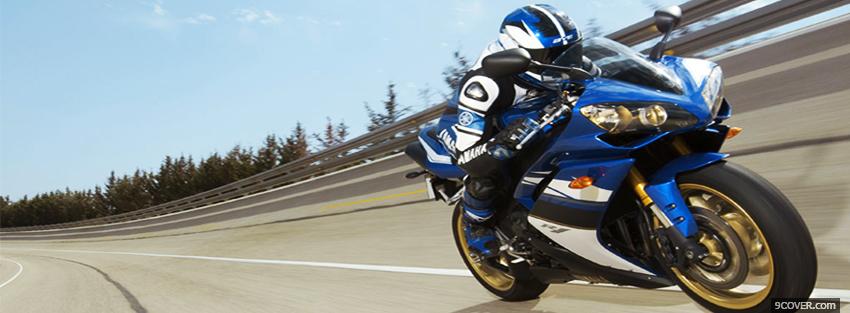 Photo driving yamaha r1 Facebook Cover for Free
