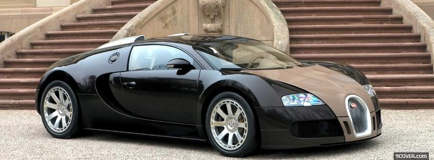 Photo bugatti and stairs Facebook Cover for Free