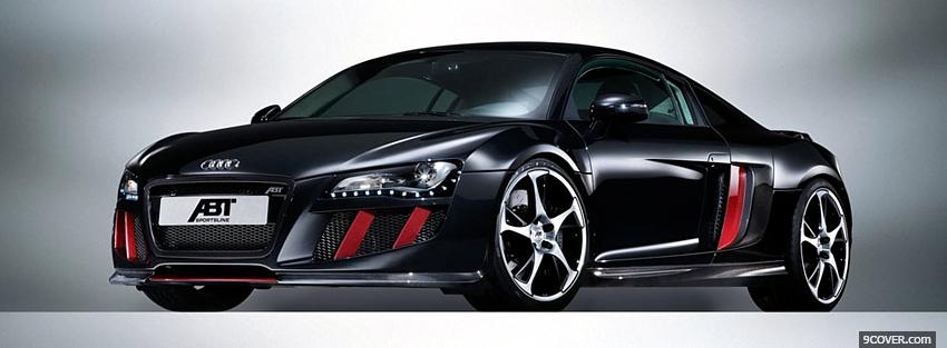 Photo black audi r8 abt Facebook Cover for Free