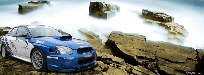 Photo race car outside Facebook Cover for Free