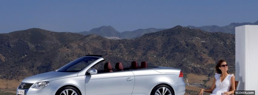 Photo vw eos and woman Facebook Cover for Free