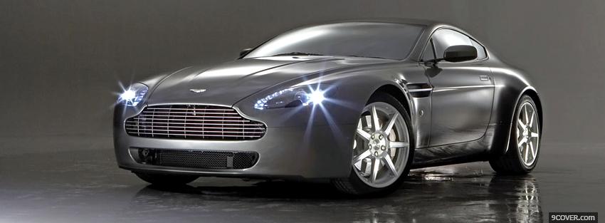 Photo front of aston martin v8 Facebook Cover for Free