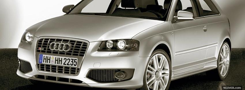 Photo silver audi s3 car Facebook Cover for Free