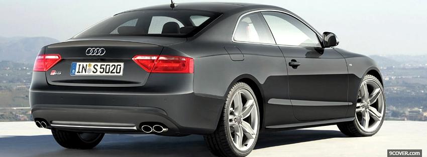 Photo back view audi a5 car Facebook Cover for Free