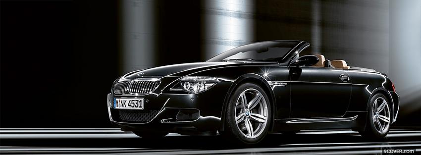 Photo bmw m6 cabriolet black Facebook Cover for Free