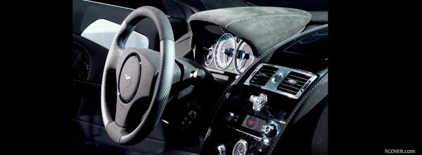 Photo interior aston martin car Facebook Cover for Free