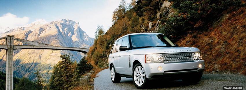 Photo land rover and mountains Facebook Cover for Free