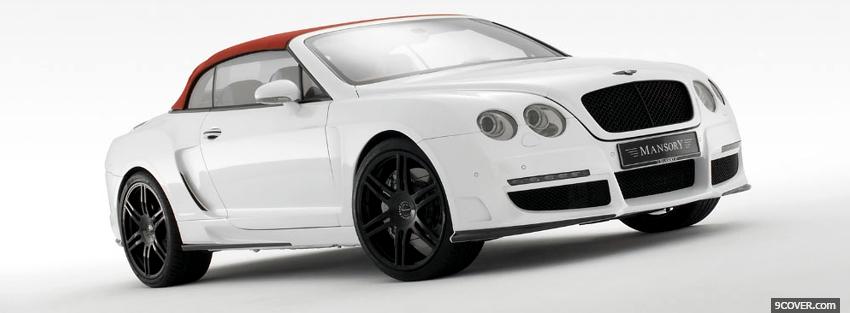 Photo white bentley mansory Facebook Cover for Free