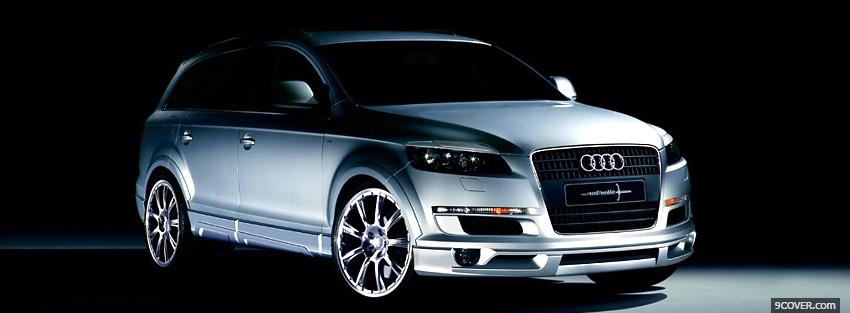 Photo q7 silver audi car Facebook Cover for Free