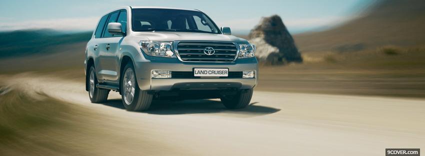 Photo outside land cruiser car Facebook Cover for Free