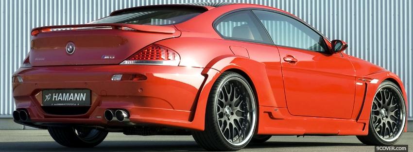Photo red bmw m6 hamann Facebook Cover for Free