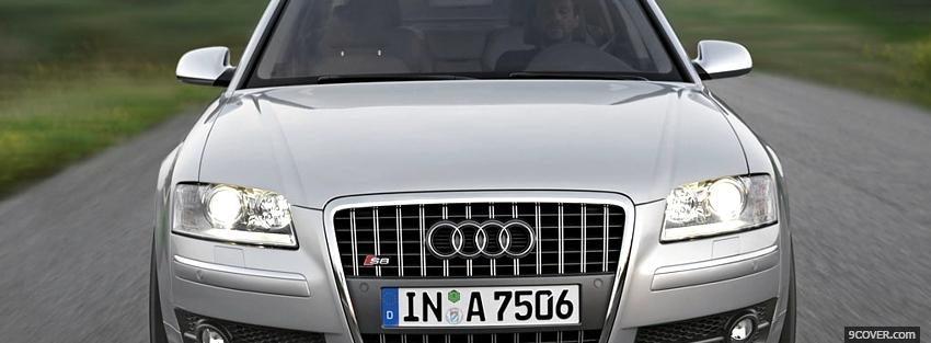 Photo audi s8 silver car Facebook Cover for Free