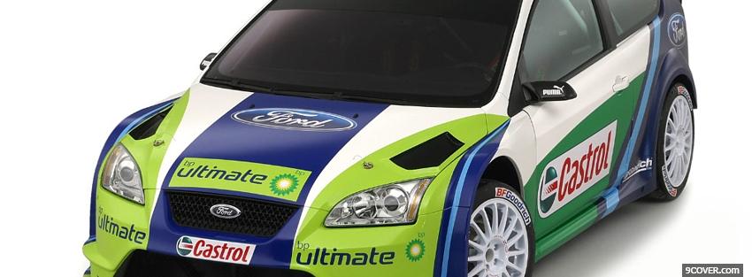 Photo ford focus rs rally car Facebook Cover for Free