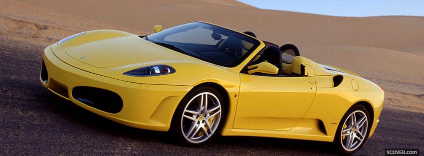 Photo ferrari f430 spider yellow Facebook Cover for Free