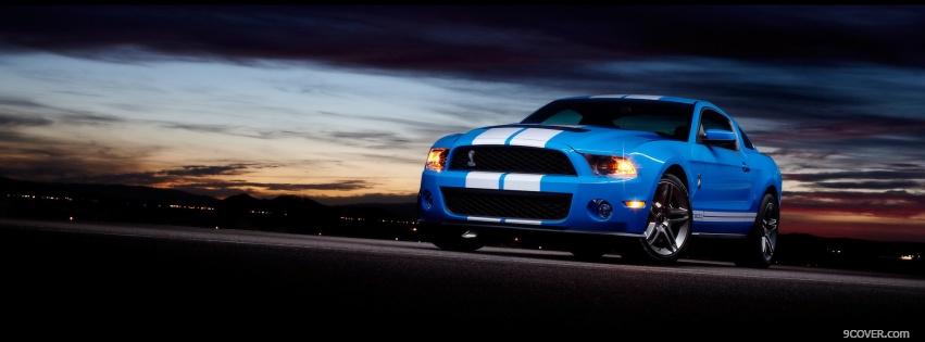 Photo shelby mustang night Facebook Cover for Free