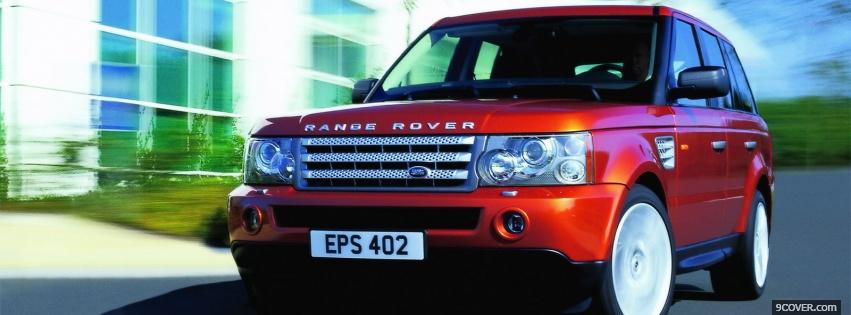 Photo range rover red car Facebook Cover for Free