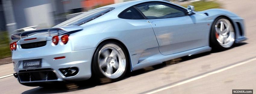 Photo white f430 hamann car Facebook Cover for Free