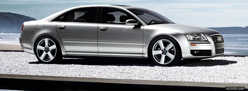 Photo side audi a8 Facebook Cover for Free