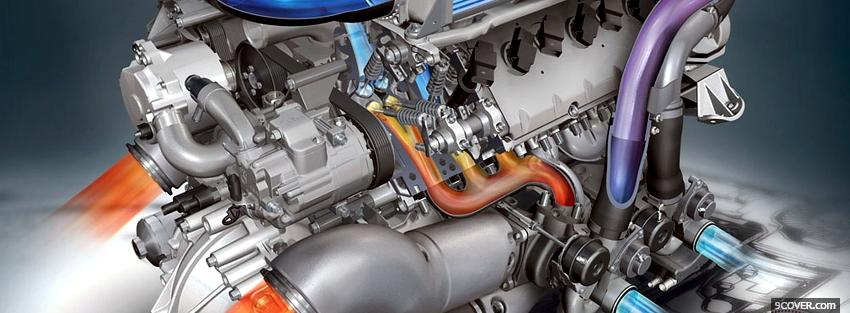 Photo engine bugatti veyron Facebook Cover for Free