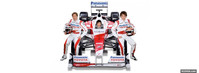 Photo racecar drivers toyota Facebook Cover for Free