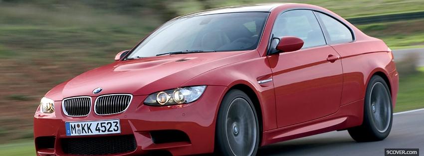 Photo new bmw m3 red Facebook Cover for Free