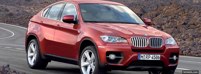 Photo bmw x4 red car Facebook Cover for Free