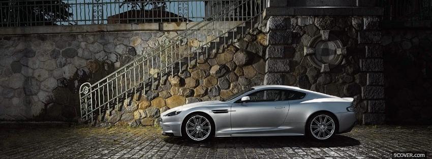 Photo car aston martin and stairs Facebook Cover for Free