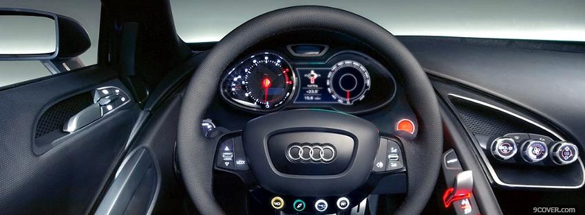 Photo inside audi car Facebook Cover for Free