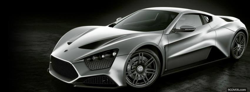 Photo silver zenvo st1 car Facebook Cover for Free