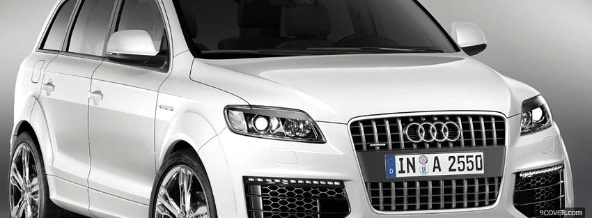 Photo white audi q7 Facebook Cover for Free
