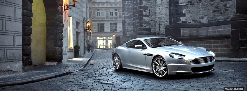 Photo aston martin outside Facebook Cover for Free