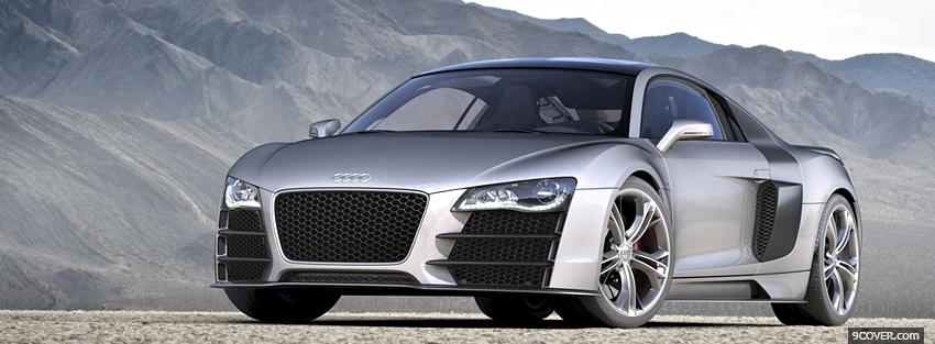 Photo audi r8 v12 silver Facebook Cover for Free