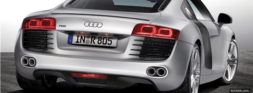 Photo back audi silver car Facebook Cover for Free