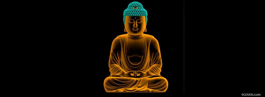 Photo religions glowing buddha Facebook Cover for Free