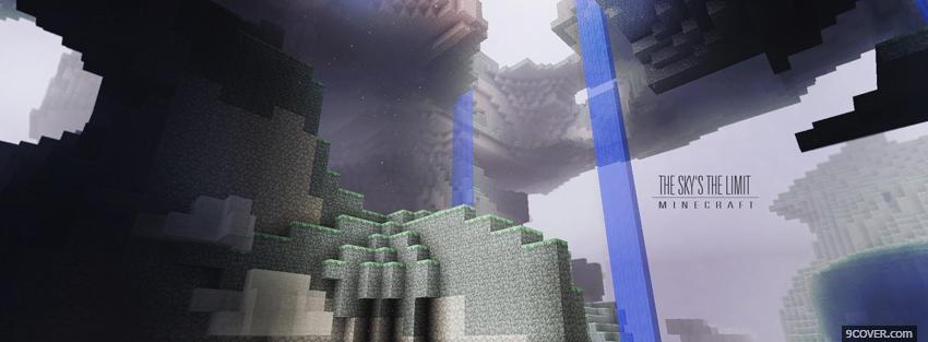 Photo minecraft the skys the limit Facebook Cover for Free