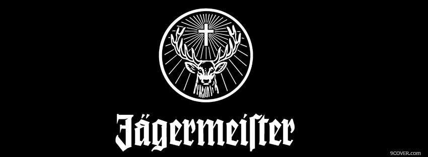 Photo black and white jagermeister Facebook Cover for Free