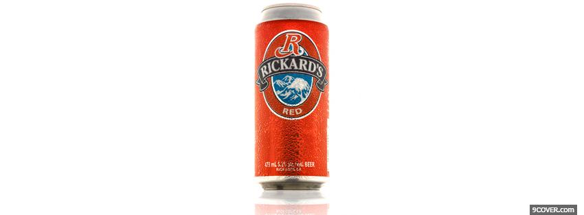 Photo rickards red can beer Facebook Cover for Free