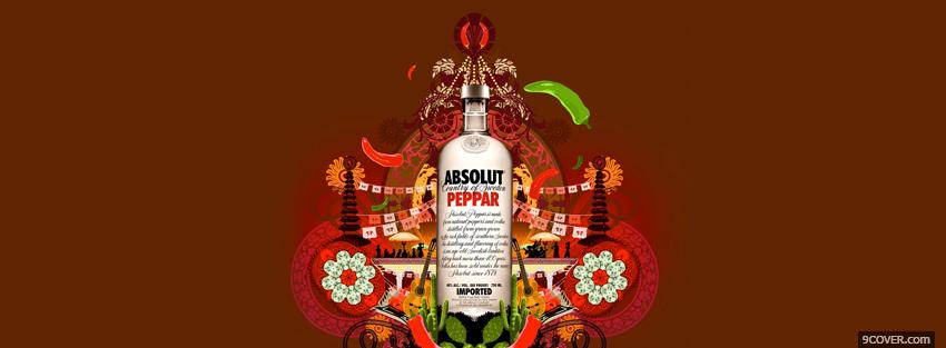 Photo absolut peppar alcohol Facebook Cover for Free